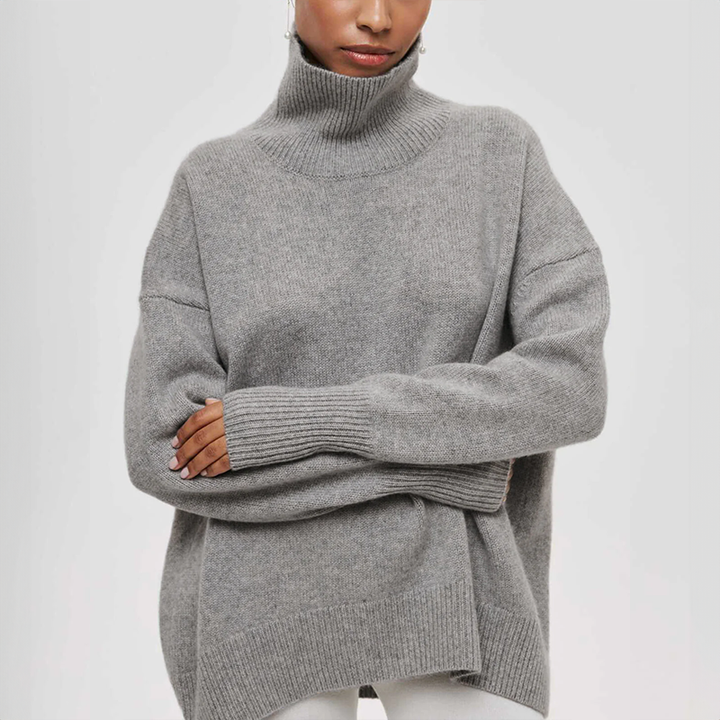 Damia™ | Cozy chic turtleneck sweater in camel