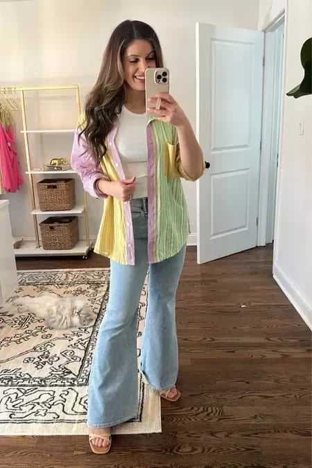 Ultra High Waist Stretch Flare Jeans