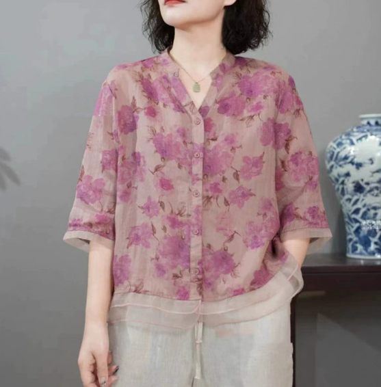 Scarlett™ - Casual Floral Print Blouse
