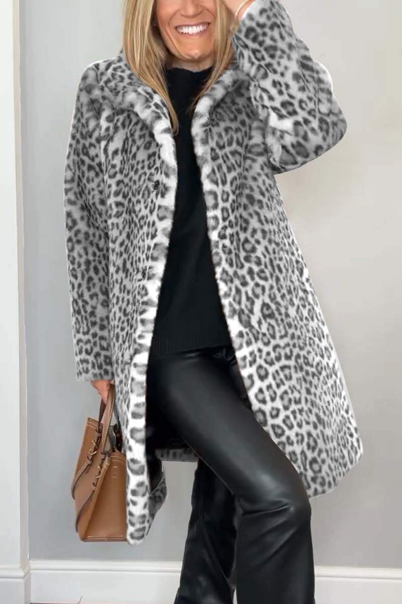 Leah - Leopard Print Coat