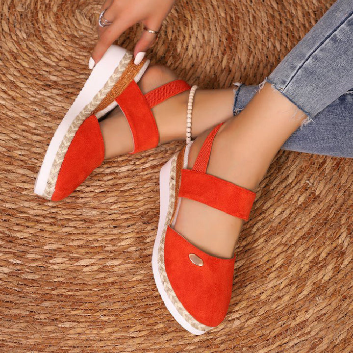 Delilah - strapped sandal with low wedge heel